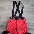 Eider Snow Ski Pants Mens Red Defender Waterproof Suspenders Gaiters Snowboard