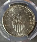 1909 S Philippines Peso Silver Coin Pcgs Au58
