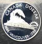 1986 Canada Specimen Proof  500 Silver Dollar Bu - Km149
