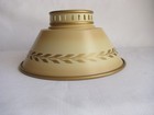 Vintage Toleware Lamp Shade Metal Beige Tan Gold Replacement 4 X 9 Inch
