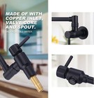 Aleasha Pot Filler Faucet Wall Mount Matte Black 2 Handles