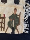 Antique Handmade Wool Woven Rug With Figural Scene 31 X 50   