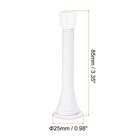 6pcs Spring Door Stopper 100mm Flexible Door Stop Rubber Bumper White