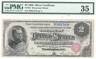 1886  2 Silver Certificate Fr-241 Pmg Vf-35