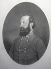 Antique Rare Confederate General Stonewall Jackson Engraving By A  B  Walter Vg