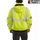 Hi-vis Insulated Safety Bomber Jacket Orange And Lime Road Work High Visibility 