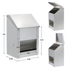Stainless Steel Hanging Chicken Feeder With Lid No Waste Weatherproof Metal A   