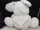 Vintage Fisher Price Puffalump Puppy Dog Rattle Plush White Green Bunny Toy