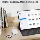 2in1 Micro Sd tf Dual Slot Memory Card Reader For Iphone Ipad Camera Adapter