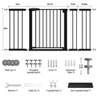 Mumeasy 29 7-57 Extra Wide Baby Gate Auto Close Large Dog Gate For Doorways No