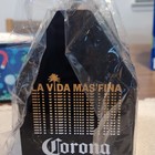 Corona La Vida Mas Fina Beer Cooler Tin Carry Caddy W  Wood Handle