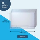 20 Sheets Architectural Vellum Paper With Engineer Title Block  11x17 