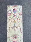 Antique Hand Painted Canvas Window Shade Victorian Era French Aubusson Tapestry