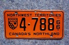 1966 Northwest Territories Canada License Plate - Nwt