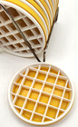 Vtg Plastic Coaster Set With Metal Rack Mcm Retro Kitchen Home Decor 70 s