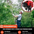 Pole Saw Gas Powered 58cc 2-cycle Pole Chain Saw 11 5 Inch Cutting Bar Long Tree
