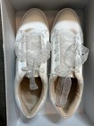 Betsey Johnson White Bridal Lace-up Sneakers Rhinestone Detail