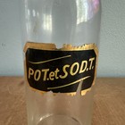 Antique Hand Blown Apothecary Bottle Clear Pot et sod t  10   