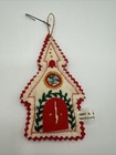 Kurt Adler Felt Christmas Ornaments Set 4 Angel Bell Tree Santa Embroidered