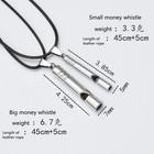 Titanium Emergency Whistle Loud Keychain Necklace Edc Survival Hiking Camping