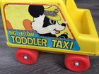 Playskool Big Yellow Toddler Taxi Stroller Push Toy Rare Retro 70s Vintage Toy
