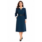 Vintage 70s Home Sewn Plaid Midi Dress Navy Green Cotton Pockets Women s Large