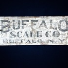 Original Antique Buffalo Scale Co Advertising Wood Painted Trade Sign New York