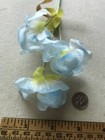 Vintage Millinery Flower 2  Sweet Pea 3pc Pale Blue For Hat Hair Or Wedding Nk