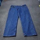 New Wrangler Jeans Mens 38 X29  Relaxed Fit Denim Cotton Blue Western Workwear