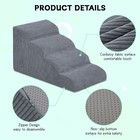 Pet Stairs Memory Foam 4 Non-slip Steps Dog Cat Puppy Ladder For High Bed Sofa
