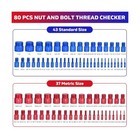 80 Pcs Nut And Bolt Thread Checker Set With 43 Inch And 37 Metric Thread Gaug   