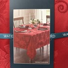 Waterford Raised Poinsettia Bloom 70  X 84  Red Tablecloth Christmas Holiday New