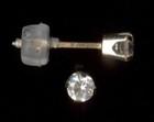 New 14k Solid Yellow Gold 3mm Round Clear Crystal Cz Solitaire Stud Earrings Uc
