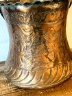 Antique Vintage Persian Copper Bucket Pot With Handle 13  Tall Top Of Handle