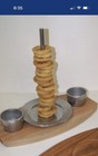  42 Sets  Aluminum Onion Ring Stand  Holders  With Wooden Underliners 