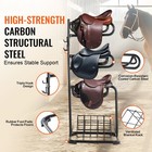 Freestanding Saddle Stand 3 Tiers English And Western Saddle Rack