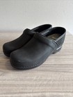Dansko Professional Black Leather Clogs Mules Size 7 5 8 Women   s Slip On Nursing