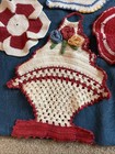 Vintage Lot Of 8 Crochet Pot Holders Handmade Hot Pads Trivets Doilies
