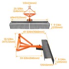 60   3 Point Landscape Rock Rake For Category 1 Tractor Attachment Gravel Lawn