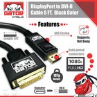 Displayport To Dvi-d 24 1 Dual Link Video Cable Adapter 1080p Hd Gold Plated Pc