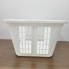 Vintage 1994 Rubbermaid Square 3 4 Bushel Laundry Basket 2972 White Usa-made