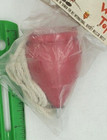 Vintage Spinning Wooden Top  Red W String Metal Tip  Bee Intl   Nos 1970s Taiwan