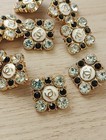 Lot Of 10 22mm Designer Button Chanel Button  Gold Tone 