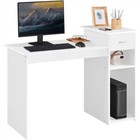Wood Computer Desk Pc Laptop Table Study Workstation Home Office Furniture White