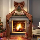 Giant Brown Velvet Bow Christmas Tree Topper - 75x18 Inch Ribbon For Holidays