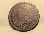 1809 Classic Head Half Cent C-4 Re-cut 0 Small O Inside Large 0