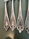 1847 Rogers Bros Colony Salad Forks Silverplate  Set 6 Vintage Flatware Replace
