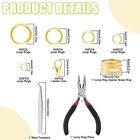 Phinus 1200p Gold Jump Rings  Jewelry Repair Kit With Ring Pliers 