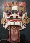 Antique Bali Rangda Demon Wooden Masks Lot Of 2   7 X 6  