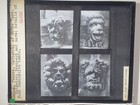 Decorative Heads  Reims Cathedral Notre Dame  France  Magic Lantern Glass Slide